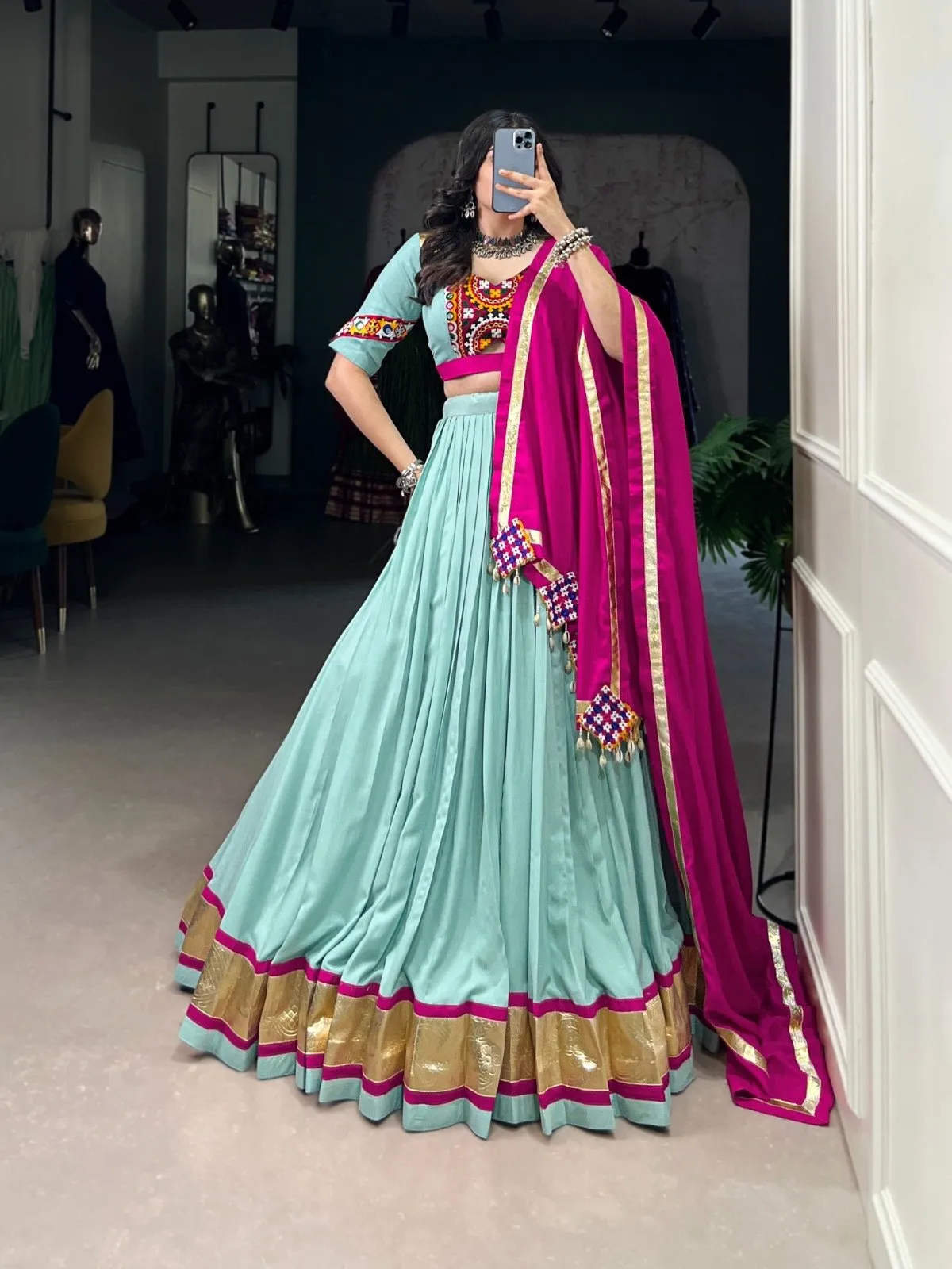 Navratri Lehenga Choli Pure Rayon