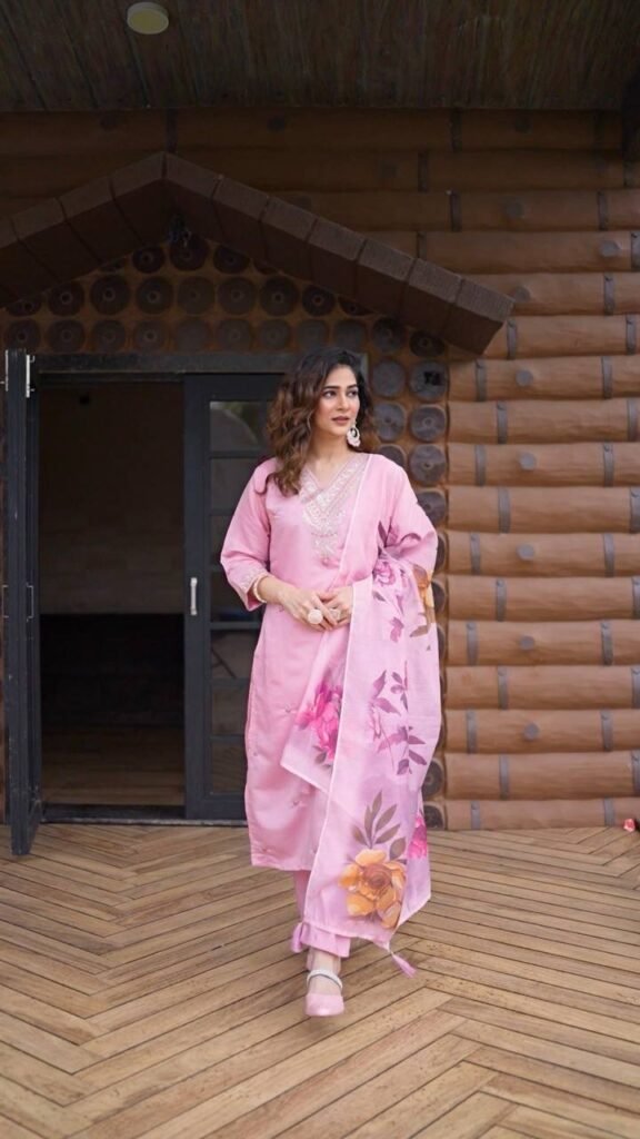 Kurti Pant Set Roman Silk