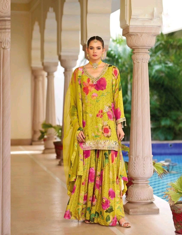 Kurti Plazo Set Chinon